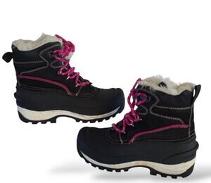 Tamarack Women’s Size 10 Boots Pink Black 200g Thinsulate Winter White Fur Lined